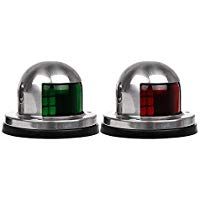 Barco de navegaci&oacute;n de luz LED de navegaci&oacute;n de la l&aacute;mpara verde y rojo marina barco de yate LED de luz de acero inoxidable arco de navegaci&oacute;n luces 12V 2pcs
