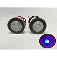 2&nbsp;piezas pactrade Marine barco LED Livewell bot&oacute;n redondo azul luz de cortes&iacute;a OEM impermeable
