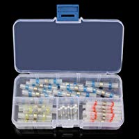 50Pcs Conectores termoretr&aacute;ctiles Impermeables Terminales de Sellado de Soldadura Conector el&eacute;ctrico Cable de Manguito de Soldadura - Rojo, Azul, Blanco, Amarillo