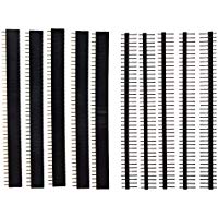 BianchiPatricia 5 PCS 40 Pin 2.54mm Single Row Straight Male with Female Pin Header Strip AD