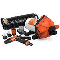 Seaflo bomba de bajada gradual recubierta cubierta lavar Kit 12&nbsp;V DC 5,0&nbsp;GPM 70&nbsp;PSI bomba de agua a presi&oacute;n autom&aacute;tica para Marine barco Rv Caravana