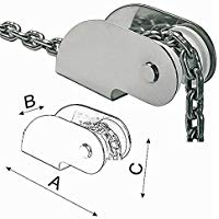 Puntera de proa Osculati de acero inoxidable - 270 x 54 x 80 mm - Para anclas de hasta 10 kg