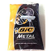 Disposable Metal Razors by BIC - Single-Blade Stainless Steel Shaver for Men * Safe Shaving * 1 Pack of 10-Count. Perfect for Traveling, Gym, or Quick Use &ndash; TSA Approved Throwaway Razors.