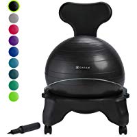 Gaiam Balance Ball Chair, Mujer, Black, OS