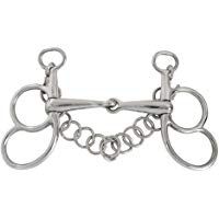 PFIFF - Bocado para caballos de h&iacute;pica, tama&ntilde;o 12,5 cm, color plateado