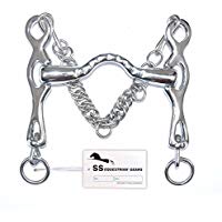 SSEG Horse Bits- Punta de pelham poruguesa (curba) - Caballo de equitaci&oacute;n, ecuestre