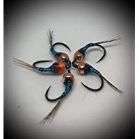 M&aacute;ximo Clini Color Perdigones Azul y Negro, imitaci&oacute;n de ninfa de effimera, (Pack de 9&nbsp;artificiales Tre para tama&ntilde;o, costruita sobre anzuelos Barbless cecoslovacchi, conforme al FPersV FIPS Mouche