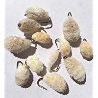 Pesca con mosca Paquete de la MOSCA del PAN de 12 Tama&ntilde;o mezclado 8-12 para el salmonete de la carpa de la trucha de la mosca PACK # 43