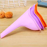Feketeuki Tama&ntilde;o port&aacute;til Emergencia al Aire Libre Mujeres Mujer Orinal port&aacute;til Viaje al Aire Libre Stand Up Pee Urination Device Case - Naranja