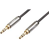 AmazonBasics - Cable de audio est&eacute;reo (conector macho de 3,5&nbsp;mm a conector macho de 3,5&nbsp;mm, 1,2 m)