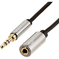 AmazonBasics - Cable alargador de audio est&eacute;reo (conector 3,5 mm macho a hembra, 1,8 m)