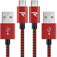 Cable Micro USB Carga R&aacute;pida 1M [2-Unidades] GARANT&Iacute;A DE por Vida - 2.4A Cable USB Micro USB Compatible con Android, Samsung Galaxy, Kindle, Sony, Nexus, Motorola y m&aacute;s - Rojo