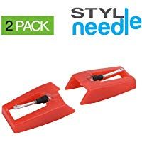 Stylineedle Paquete de 2 Agujas con Punta de Diamante para Tocadiscos Crosley, Ion, Jensen, Bush y Teac