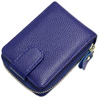 Faneam Tarjeteros para Tarjetas de Credito Mujer Hombre RFID Cartera Tarjetero Cremallera Peque&ntilde;o con 14 Ranuras para Tarjetas, Billetera para Tarjetas de Cr&eacute;dito Cuero Tarjeteros Mujer Piel