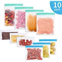 GAMURRY Bolsas de Almacenamiento de Alimentos Reutilizables,Bolsas Silicona Reutilizables,Bolsas de S&aacute;ndwich Congelador,para Almacenaje/Almuerzo/Verduras/Frutas/Viajes,Aprobado por la FDA y Sin BPA
