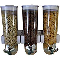 United Entertainment - Dispensador de Cereales (Triple dispensador, Soporte de Pared para Cereales, Cereales y Cereales), Color Blanco