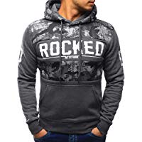 MEIbax Casual Sudaderas con Capucha para Hombres Camuflaje Estampado de Moda Empalme Manga Larga oto&ntilde;o Invierno de Bolsillo Abrigos Pullover Blusa Superior Jersey Ch&aacute;ndal Tops