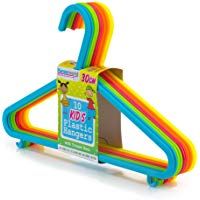 Hangerworld - Perchas De Pl&aacute;stico para Ni&ntilde;os con Barra, Varios Colores, 30 cm