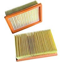 Clean Fairy aspiradora filtros 2-pcs repuesto para aut&eacute;ntica Karcher flat-pleated MV4 MV5 MV6 WD4 WD5 WD6 P Premium WD5