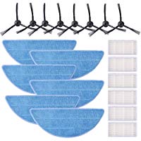 KEEPOW 20 pcs Accesorios para Chuwi ILIFE V3s Pro, V3s, V5, V5s, V5s Pro, Recambios para aspiradora Rob&oacute;tica de Limpiesza del Hogar, Incluye 8 Cepillos Laterales + 6 Almohadillas + 6 Filtros