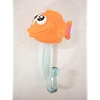 TOALLERO PERCHA VENTOSA COLGADOR GANCHO COLGAR BA&Ntilde;O INFANTIL ANIMAL MAR MARINE ADVENTURE TROOPERS ELMA PEZ NARANJA