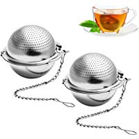 BESTONZON 2 Pcs Infusor de Bolas de T&eacute; con Gancho de Cadena Acero Inoxidable