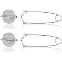 COM-FOUR&reg; Pinzas de varios tama&ntilde;os, t&eacute; de acero inoxidable, coladores de t&eacute; para los amantes del t&eacute;