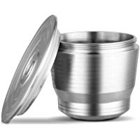 C&aacute;psula de caf&eacute; recargable reutilizable, c&aacute;psula de caf&eacute; recargable de metal de acero inoxidable Orsit para m&aacute;quina Nespresso con 1 cuchara y 1 pincel y 1 martillo