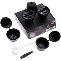 Lictin Version Mejorado Pack de 5 C&aacute;psulas Filtros de caf&eacute; recargable reutilizable con Presi&oacute;n Aumendada para cafetera Dolce Gusto vida &uacute;til m&aacute;s de 150 usos sustitucion de c&aacute;psula de caf&eacute; Dolce Gusto