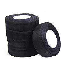 SODIAL(R) 25mm Cinta de Organza Borde Tejido Organza 50 Yarda / 6 Colores Accesorio DIY de Boda - Negro