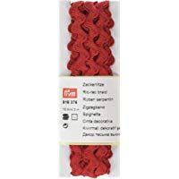 Prym RIC-rac, 100% algod&oacute;n, Rojo, 10&nbsp;mm, 3&nbsp;m