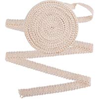 20m Cinta de Encaje Tejido de Encaje Blanco Beige Encaje Algod&oacute;n Vendimia de Encaje Ancho de 2cm Bricolaje Decorativo para Boda Navidad Pascua Fiesta