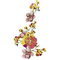 Aplique con forma de flor, tama&ntilde;o grande, para coser, ideal para decorar prendas de ropa o para hacer manualidades