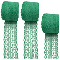 3 rollos de cinta de encaje floral el&aacute;stica de encaje el&aacute;stica para manualidades, joyer&iacute;a, manualidades, accesorios de boda, regalo de regalo