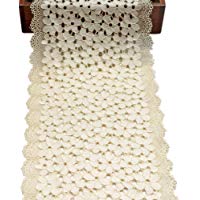 5 yardas Forget-me-not cinta de encaje floral el&aacute;stico bordado de tul tela de corte de encaje ancho 18 cm para accesorios de pelo costura manualidades boda fiesta decoraciones