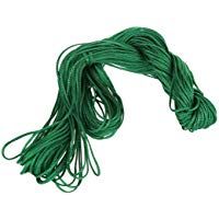 Cuerda Trenzada - SODIAL(R)1 rollo 25m Nylon Cordon Hilo Chino Nudo Macrame Cola de Rata Pulsera Trenzada Cuerda Verde Oscuro