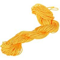 SODIAL(R) 1 rollo 25m Nylon Cordon Hilo Chino Nudo Macrame Cola de Rata Pulsera Trenzada Cuerda Amarillo