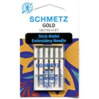 Titanio de oro de Schmetz bordado aguja gama (paquetes de 5)
