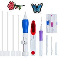 Embroidery Pen kit, AresKo Magic Embroidery Pen Punch Needle Stitching Set Craft Tool for Embroidery Threaders DIY Sewing