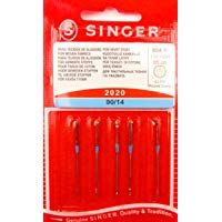 Singer Agujas para M&aacute;quinas de Coser 2020 grosor 90/14 para Tejido sustancias 130/705, 5 unidades