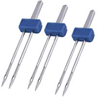 JUNGEN Doble Agujas Aguja de la m&aacute;quina de coser del hogar (Tama&ntilde;o 2.0/90 3.0/90 4.0/90) - Pack de 3