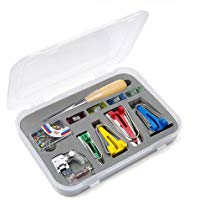 Vordas Set de Bias Tape Maker Set de Costura Bias Tape Maker de 6-12-18-25mm con Punz&oacute;n, Pin, Pie Prensatelas Ajustable, Clip de Tela