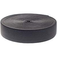 TUKA 40 Metros x 50mm El&aacute;sticas Planas Bandas de Costura, Bandas de el&aacute;stico de Cuerda, para la Ropa Personalizada y Artesan&iacute;a DIY Hogar, 40 Metros Largo, 50 mm de Ancho, Negro, TKB5007-black