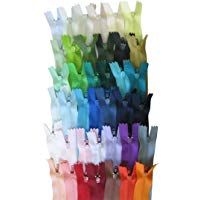 E-Goal - Cremalleras de nailon con extremo cerrado para costura - 25&nbsp;cm, 39 colores