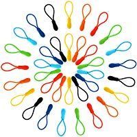 Tiradores de Cremallera Extensi&oacute;n de Cremallera Reemplazo de Etiqueta de Cremallera de Nylon, 35 Piezas, 7 Colores