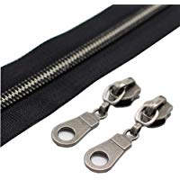 YaHoGa Cremallera por metros, 9 m Cremallera Continua + 20 Deslizadores, 30 mm de ancho, Nailon Cremalleras para Costura Manualidades Bolsas