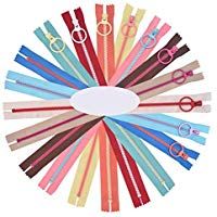 Cremalleras de Colores,Cremalleras de Resina 20 Piezas 20cm Cremalleras de Costura con Anillo de Metal para Sastre Costura Manualidades Bolsa Ropa