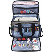 Luxja M&aacute;quina de Coser Trolley Bolso, Bolsa para M&aacute;quina de Coser, Funda Maquina de Coser, Maleta Maquina Coser Organizador de Accesorios de Tejer (No Incluido Accesorios), Negro