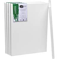 Artina Akademie Certificaci&oacute;n FSC Set de 5 Lienzos - 30x40 cm 100% Algod&oacute;n Lienzo y Bastidor Blancos - 280g/m&sup2; - no se deforma