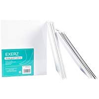 Exerz Paquete de 12 Paneles de Lienzos / 25 x 20 cm 280GSM / Pre-Estirado 100% Algod&oacute;n/Color Blanco/Triple Preparado/Libre de Acido/Hebra Media / 0,3 cm de Espesor